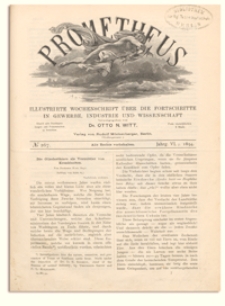 Prometheus : Illustrirte Wochenschrift über die Fortschritte in Gewerbe, Industrie und Wissenschaft. 6. Jahrgang, 1894, Nr 267