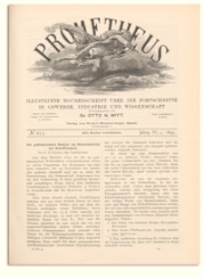 Prometheus : Illustrirte Wochenschrift über die Fortschritte in Gewerbe, Industrie und Wissenschaft. 6. Jahrgang, 1894, Nr 273