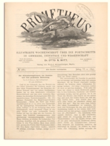 Prometheus : Illustrirte Wochenschrift über die Fortschritte in Gewerbe, Industrie und Wissenschaft. 6. Jahrgang, 1895, Nr 280
