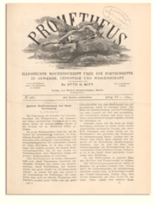 Prometheus : Illustrirte Wochenschrift über die Fortschritte in Gewerbe, Industrie und Wissenschaft. 6. Jahrgang, 1895, Nr 287