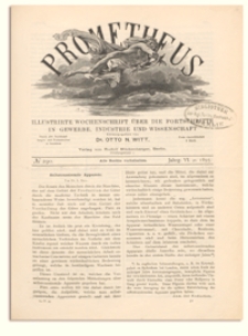 Prometheus : Illustrirte Wochenschrift über die Fortschritte in Gewerbe, Industrie und Wissenschaft. 6. Jahrgang, 1895, Nr 290