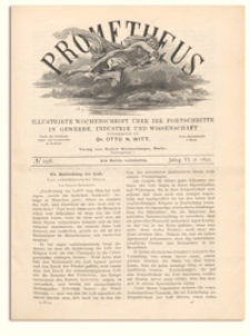 Prometheus : Illustrirte Wochenschrift über die Fortschritte in Gewerbe, Industrie und Wissenschaft. 6. Jahrgang, 1895, Nr 298