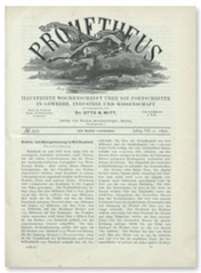 Prometheus : Illustrirte Wochenschrift über die Fortschritte in Gewerbe, Industrie und Wissenschaft. 7. Jahrgang, 1896, Nr 333