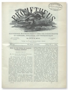 Prometheus : Illustrirte Wochenschrift über die Fortschritte in Gewerbe, Industrie und Wissenschaft. 7. Jahrgang, 1896, Nr 341