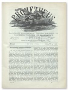 Prometheus : Illustrirte Wochenschrift über die Fortschritte in Gewerbe, Industrie und Wissenschaft. 7. Jahrgang, 1896, Nr 345