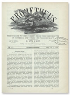 Prometheus : Illustrirte Wochenschrift über die Fortschritte in Gewerbe, Industrie und Wissenschaft. 7. Jahrgang, 1896, Nr 357