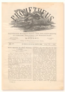 Prometheus : Illustrirte Wochenschrift über die Fortschritte in Gewerbe, Industrie und Wissenschaft. 8. Jahrgang, 1896, Nr 368