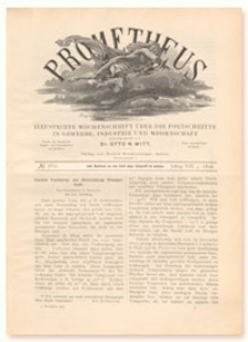 Prometheus : Illustrirte Wochenschrift über die Fortschritte in Gewerbe, Industrie und Wissenschaft. 8. Jahrgang, 1896, Nr 369