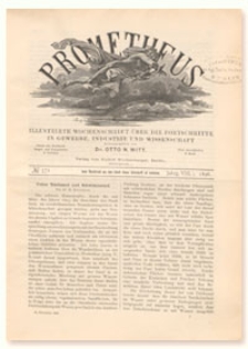 Prometheus : Illustrirte Wochenschrift über die Fortschritte in Gewerbe, Industrie und Wissenschaft. 8. Jahrgang, 1896, Nr 371