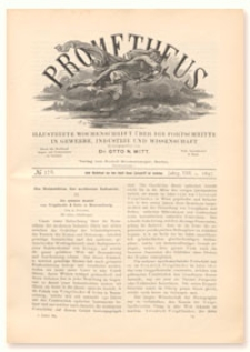 Prometheus : Illustrirte Wochenschrift über die Fortschritte in Gewerbe, Industrie und Wissenschaft. 8. Jahrgang, 1897, Nr 378