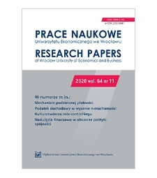 Spis treści [Prace Naukowe Uniwersytetu Ekonomicznego we Wrocławiu = Research Papers of Wrocław University of Economics; 2020; vol. 64, nr 11]