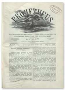 Prometheus : Illustrirte Wochenschrift über die Fortschritte in Gewerbe, Industrie und Wissenschaft. 10. Jahrgang, 1898, Nr 474