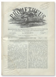 Prometheus : Illustrirte Wochenschrift über die Fortschritte in Gewerbe, Industrie und Wissenschaft. 10. Jahrgang, 1898, Nr 475