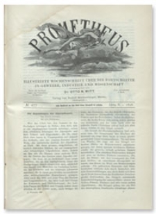 Prometheus : Illustrirte Wochenschrift über die Fortschritte in Gewerbe, Industrie und Wissenschaft. 10. Jahrgang, 1898, Nr 477