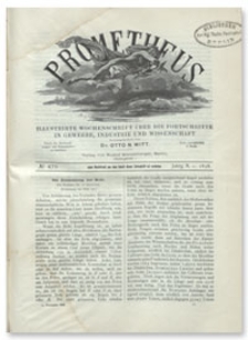 Prometheus : Illustrirte Wochenschrift über die Fortschritte in Gewerbe, Industrie und Wissenschaft. 10. Jahrgang, 1898, Nr 479