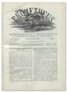 Prometheus : Illustrirte Wochenschrift über die Fortschritte in Gewerbe, Industrie und Wissenschaft. 10. Jahrgang, 1898, Nr 481