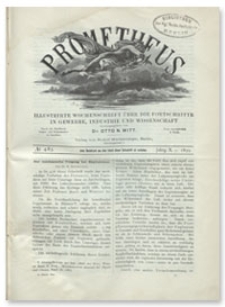 Prometheus : Illustrirte Wochenschrift über die Fortschritte in Gewerbe, Industrie und Wissenschaft. 10. Jahrgang, 1899, Nr 485