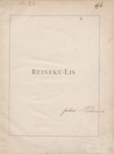 Reineke-lis : poemat satyryczny Göthe'go w dwunastu pieśniach