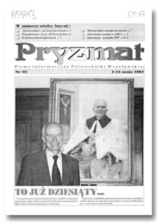 Pryzmat : Pismo Informacyjne Politechniki Wrocławskiej. 1-15 maja 1997, nr 92