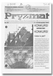 Pryzmat : Pismo Informacyjne Politechniki Wrocławskiej. 1-15 listopada 1995, nr 59