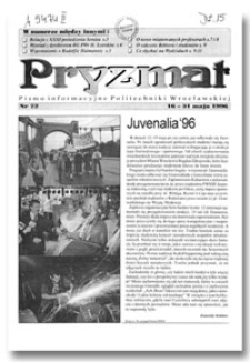 Pryzmat : Pismo Informacyjne Politechniki Wrocławskiej. 16-31 maja 1996, nr 72
