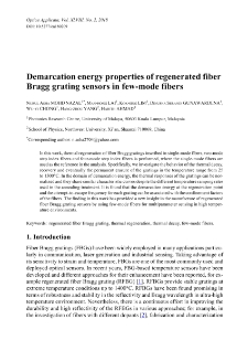 Demarcation energy properties of regenerated fiber Bragg grating sensors in few-mode fibers