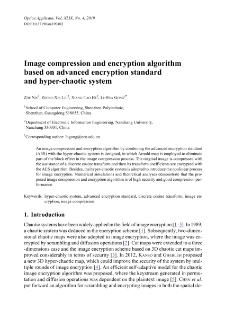 Image compression and encryption algorithm based on advanced encryption standard and hyper-chaotic system