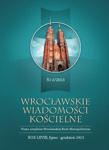 Wrocławskie Wiadomości Kościelne. R. 68 (2015), nr 2