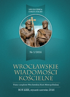 Wrocławskie Wiadomości Kościelne. R. 69 (2016), nr 1