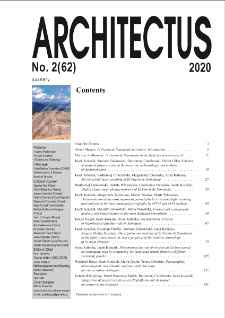 Contents [Architectus : Pismo Wydziału Architektury Politechniki Wrocławskiej, 2020, nr 2 (62)]