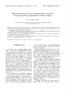 Microstructural and tomographic analyses in geotechnical assessment of soil media