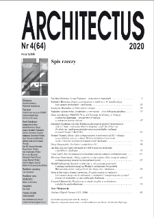 Spis rzeczy [Architectus : Pismo Wydziału Architektury Politechniki Wrocławskiej, 2020, nr 4 (64)]