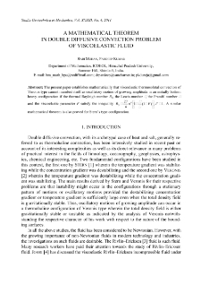 A mathematical theorem in double diffusive convection problem of viscoelastic fluid