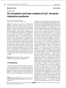 On consistent nonlinear analysis of soil–structure interaction problems