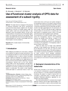 Use of functional cluster analysis of CPTU data for assessment of a subsoil rigidity