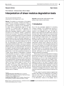 Interpretation of shear modulus degradation tests