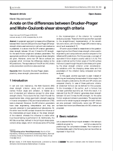 A note on the differences between Drucker-Prager and Mohr-Coulomb shear strength criteria