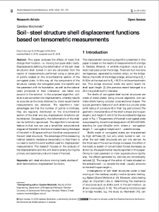 Soil-steel structure shell displacement functions based on tensometric measurements