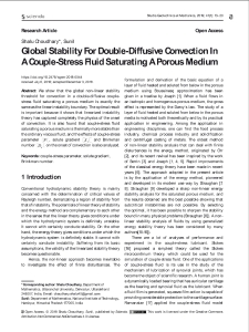 Global stability for double-diffusive convection in a couple-stress fluid saturating a porous medium