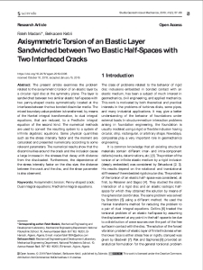 Axisymmetric Torsion of an Elastic Layer Sandwiched between Two Elastic Half-Spaces with Two Interfaced Cracks