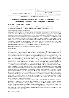 Effect of depressants in the selective flotation of smithsonite and calcite using potassium lauryl phosphate as collector