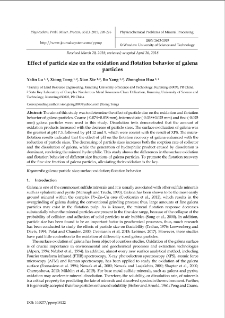 Effect of particle size on the oxidation and flotation behavior of galena particles