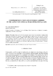 Comprehensive tests of sintered carbides in the aspect of conical picks operational life