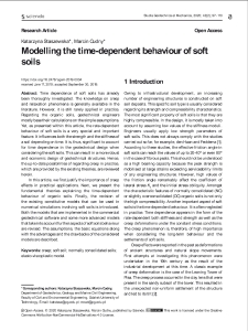 Modelling the time-dependent behaviour of soft soils