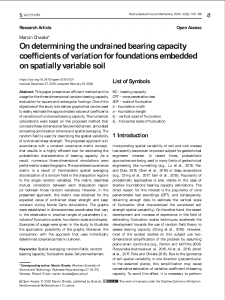 On determining the undrained bearing capacity coefficients of variation for foundations embedded on spatially variable soil