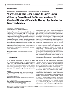 Vibrations Of The Euler-Bernoulli Beam Under A Moving Force Based On Various Versions Of Gradient Nonlocal Elasticity Theory: Application In Nanomechanics