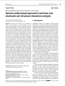 Seismic codes based equivalent nonlinear and stochastic soil structure interaction analysis
