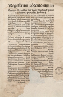 Statuta Serenissimi domini Sigismundi primi [...] in Conventibus generalibus edita et promulgata. - Wyd. H
