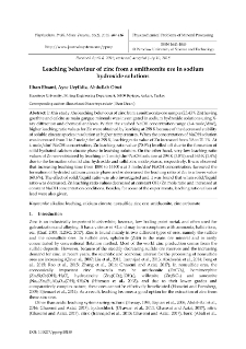 Leaching behaviour of zinc from a smithsonite ore in sodium hydroxide solutions
