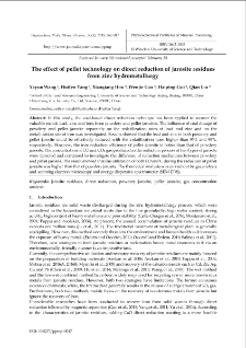The effect of pellet technology on direct reduction of jarosite residues from zinc hydrometallurgy